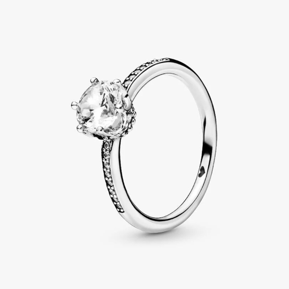 Pandora Clear Sparkling Crown Solitaire RingSterling silver 198289CZ-48